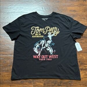 NWT Time & Tru Women’s Black Tom Petty and the Heartbreakers Tour T-Shirt XXXL